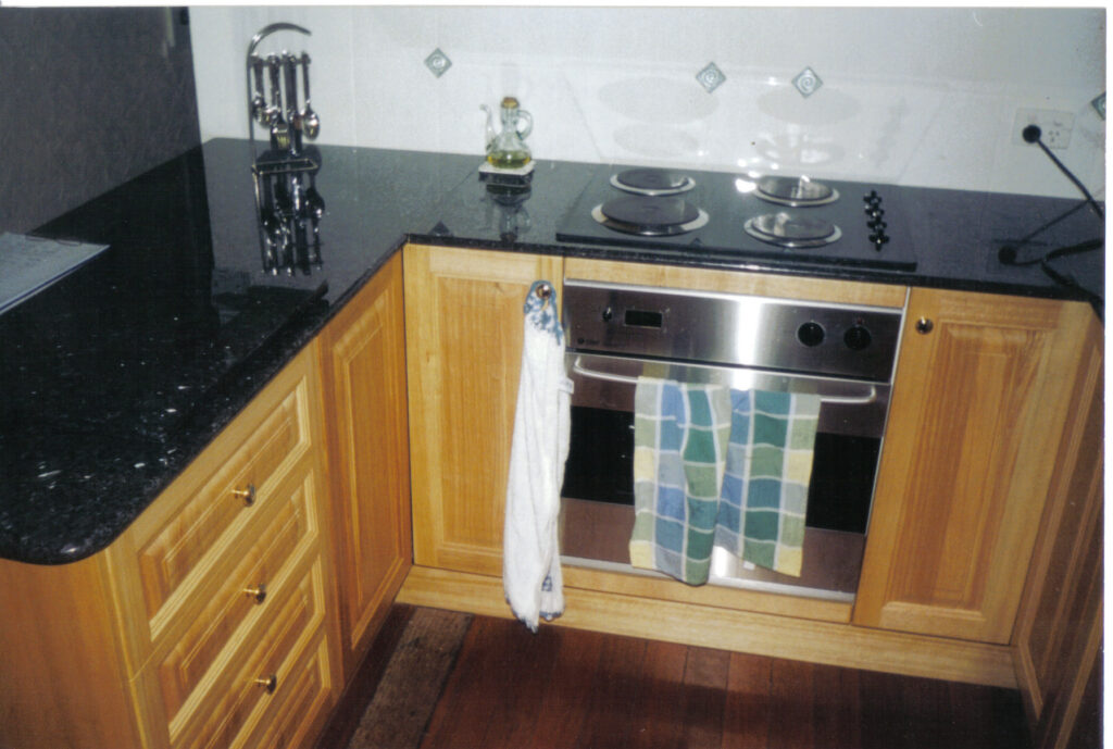 Tasmanian oak doors with Granite benchtop.